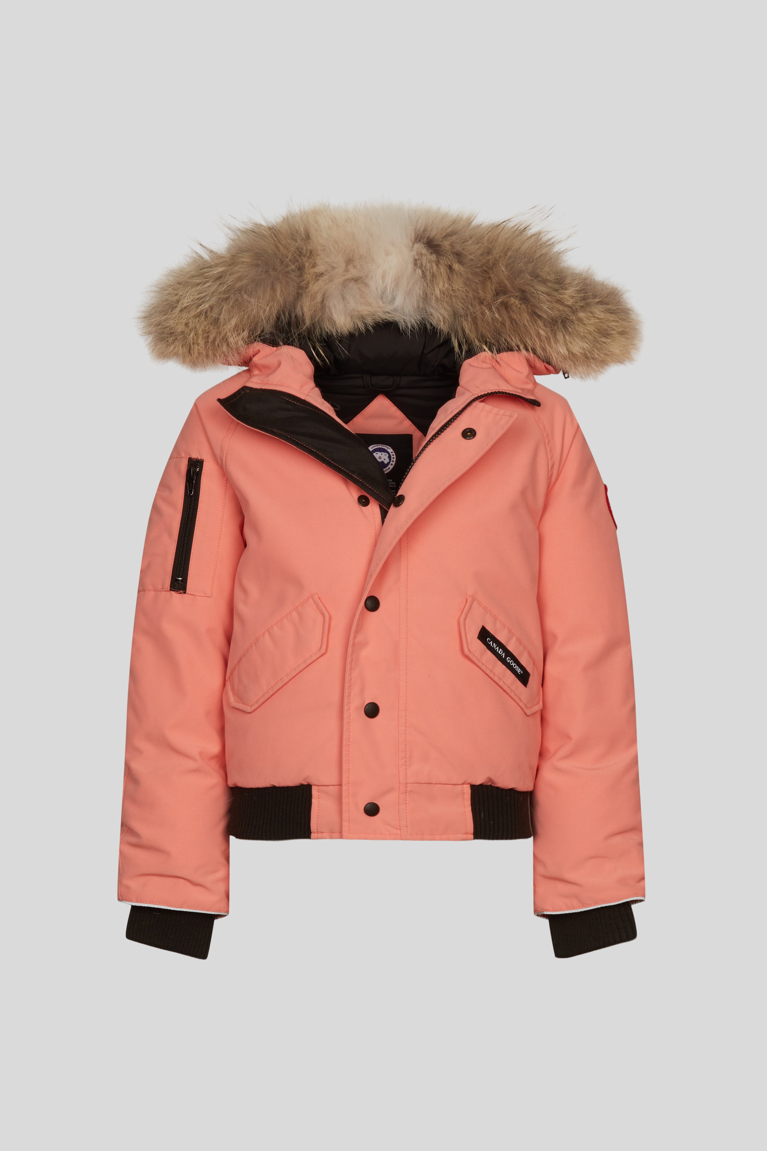 Pink canada goose bomber hotsell