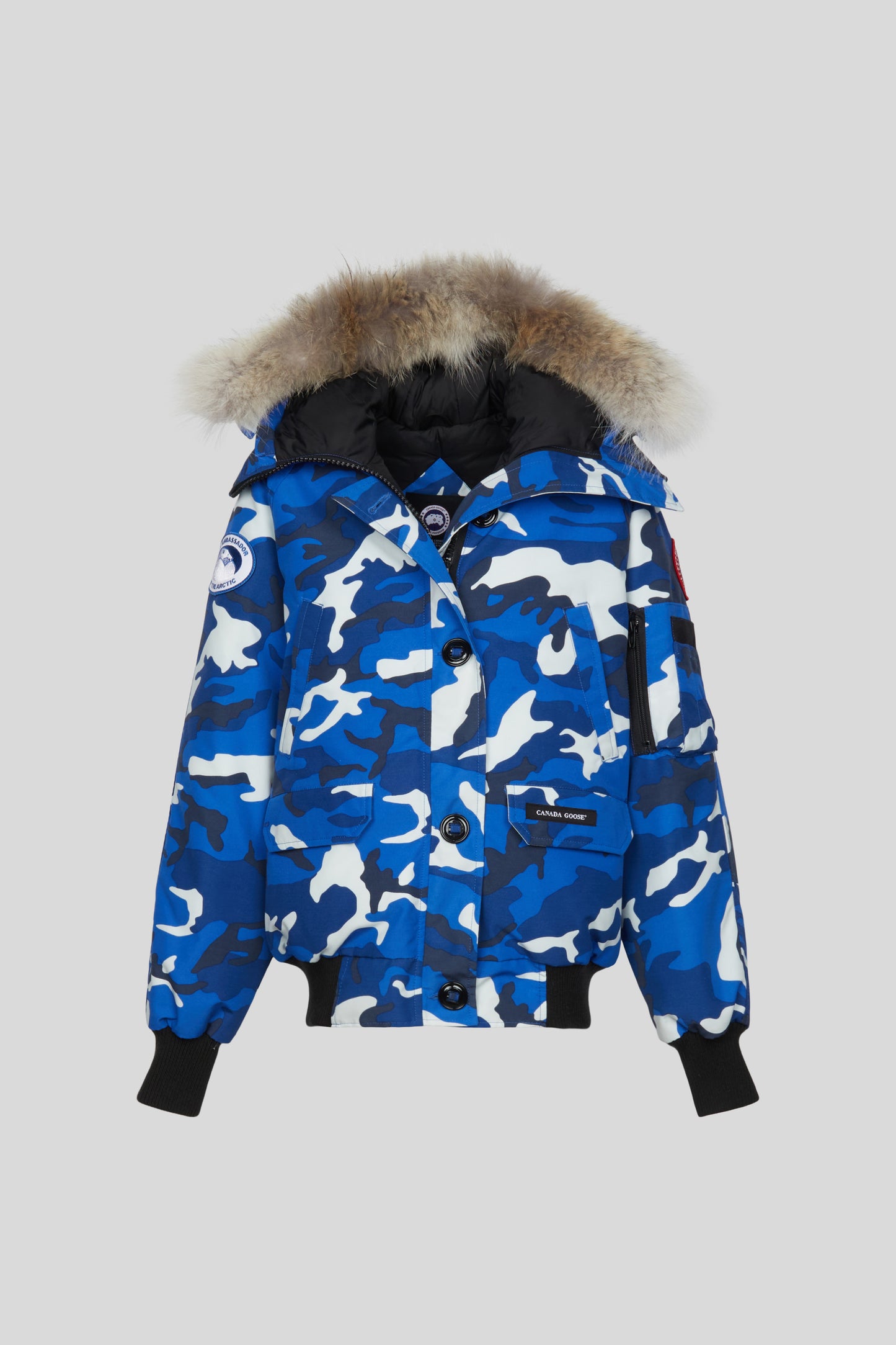Blue Camo Canada Goose Women's PBI Chilliwack Bomber Jacket Print